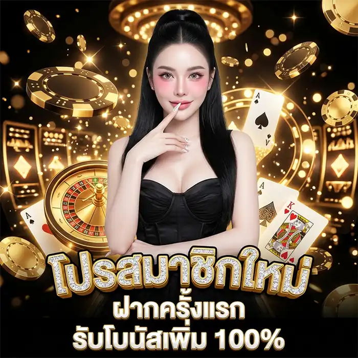 โปรสมาชิกใหม่ รับโบนัสเพิ่มทันที 100% ของยอดฝาก
